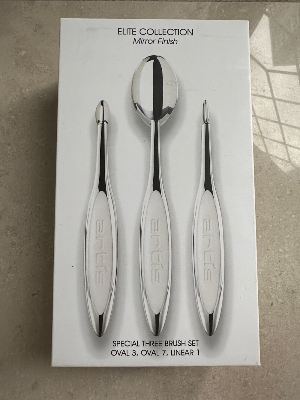 Artis Elite Collection Mirror Finish Makeup Brush Set Oval 3 Oval 7 Linear 1